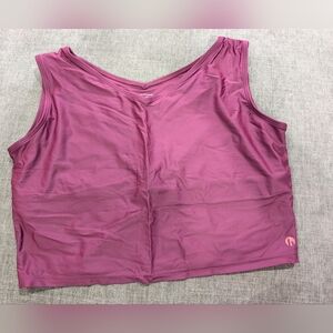 Honey Mark Basil Swim Top Size 2XL Color Berry NWOT Built In Bra